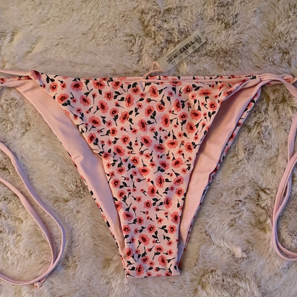 Floral Pink Bikini Bottom Sz Sm/Med